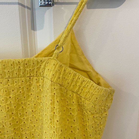 Yellow Eyelet Spaghetti Strap Midi Dress by Rachel Ashwell - Size 6 - Picture 6 of 9